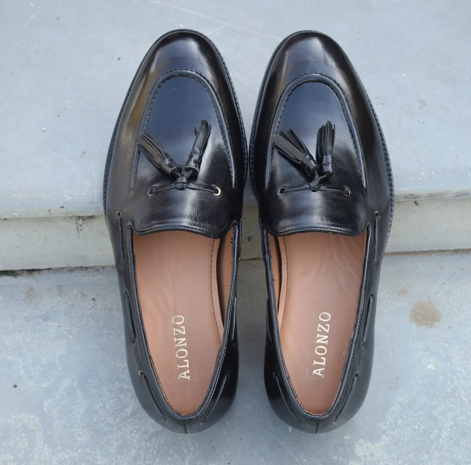 Adam Handmade Black Loafers