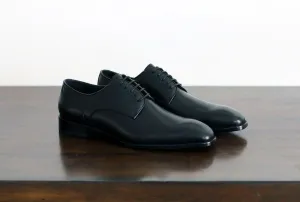 Burnished Calfskin Lace-Up Shoe Black