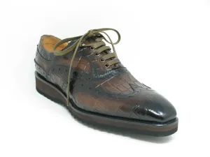 Calfskin Lace-Up Oxford Brown