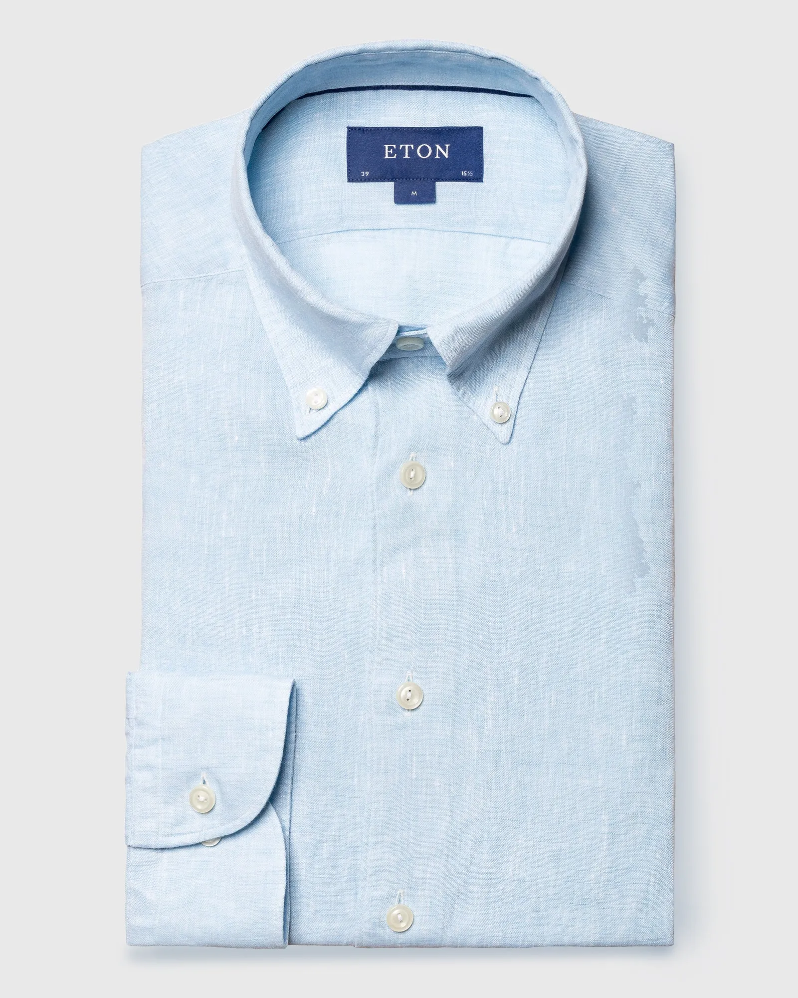 ETON 10000321822 SKY SLIM LINEN SC SHIRT