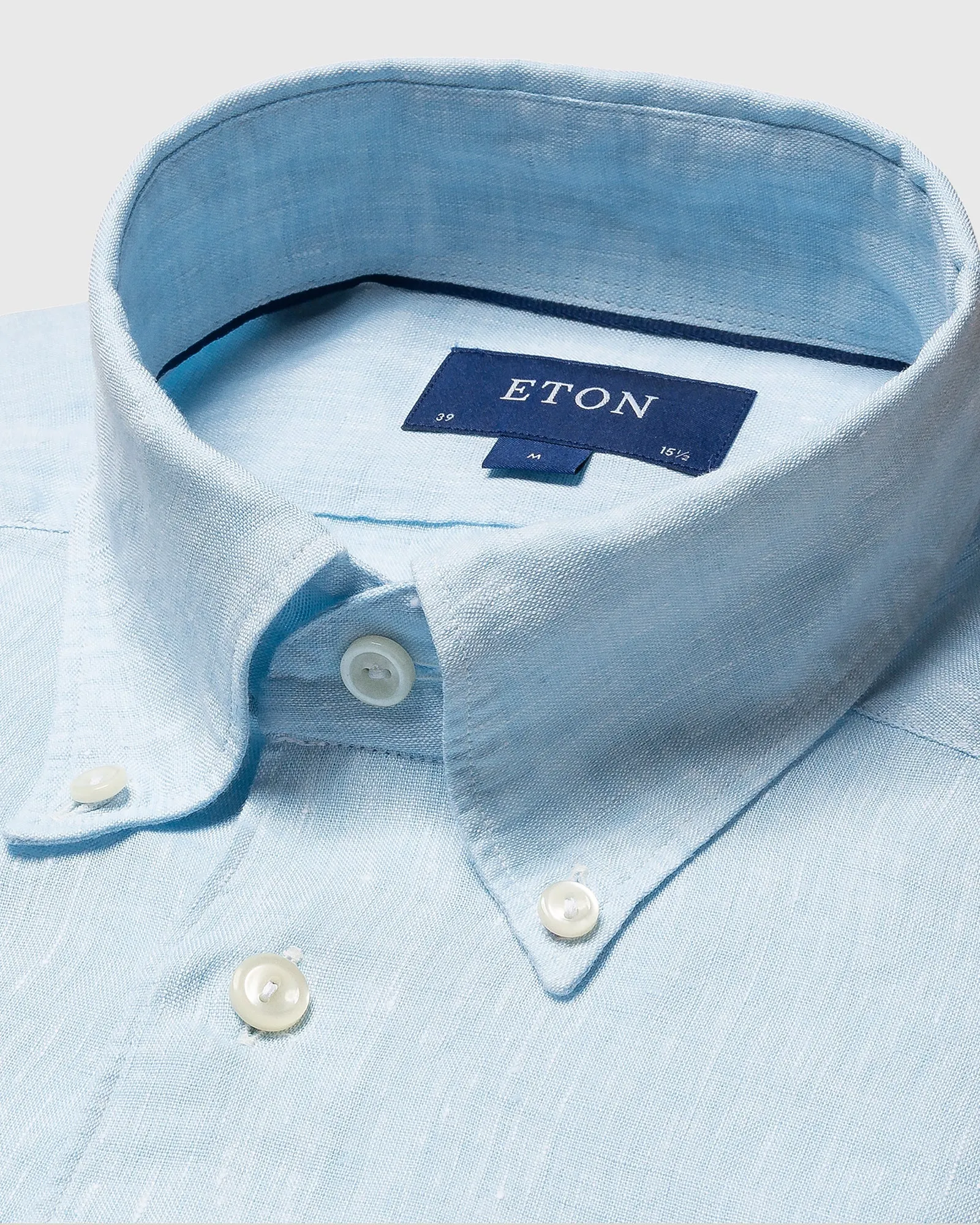 ETON 10000321822 SKY SLIM LINEN SC SHIRT