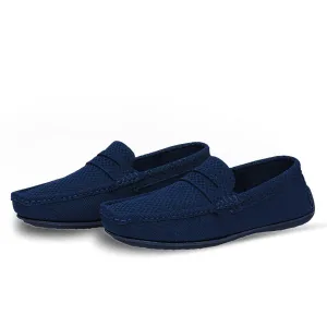 GREENSOLE JET BLUE MOC MENS SHOES LOAFERS