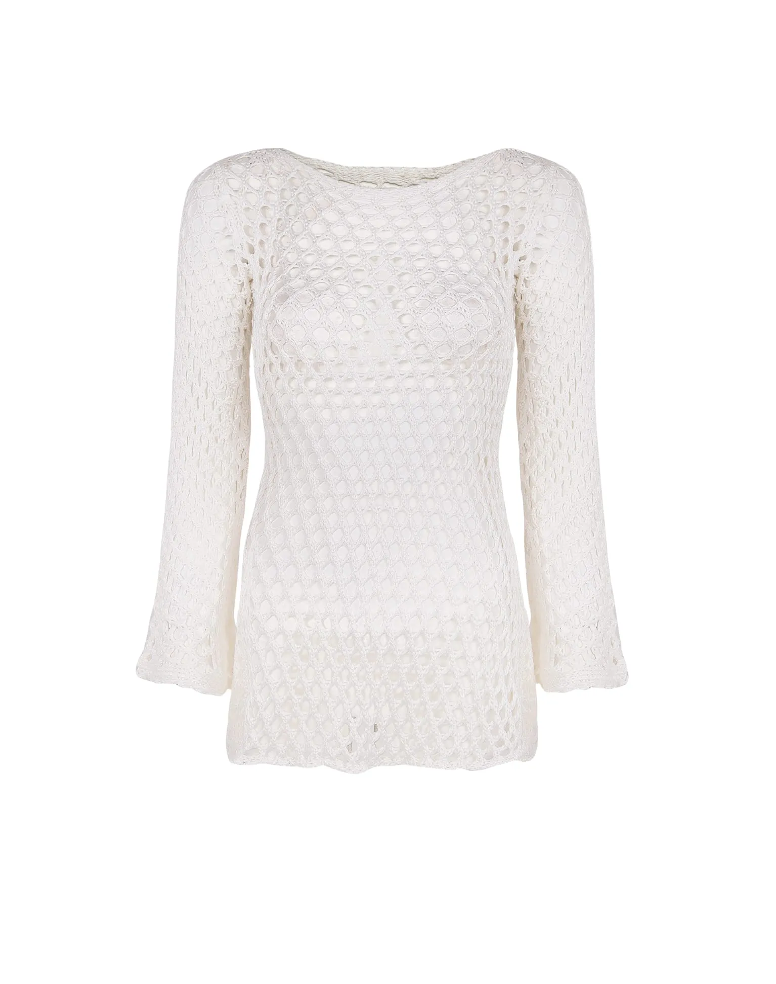 Knit Belle Short Cover Up - Off White