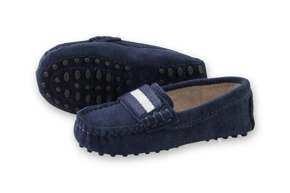 Milan Navy Suede Loafers