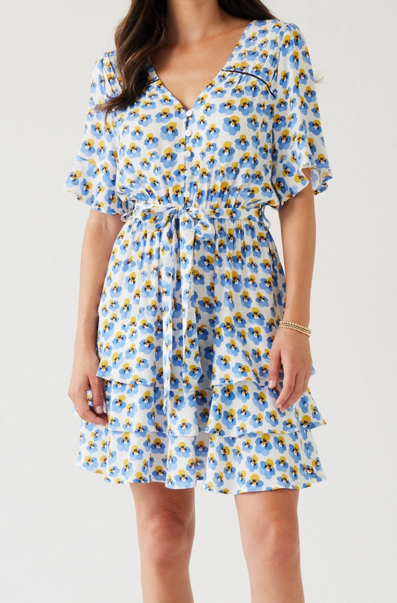 Nardine Mini Dress | Blue Pansy