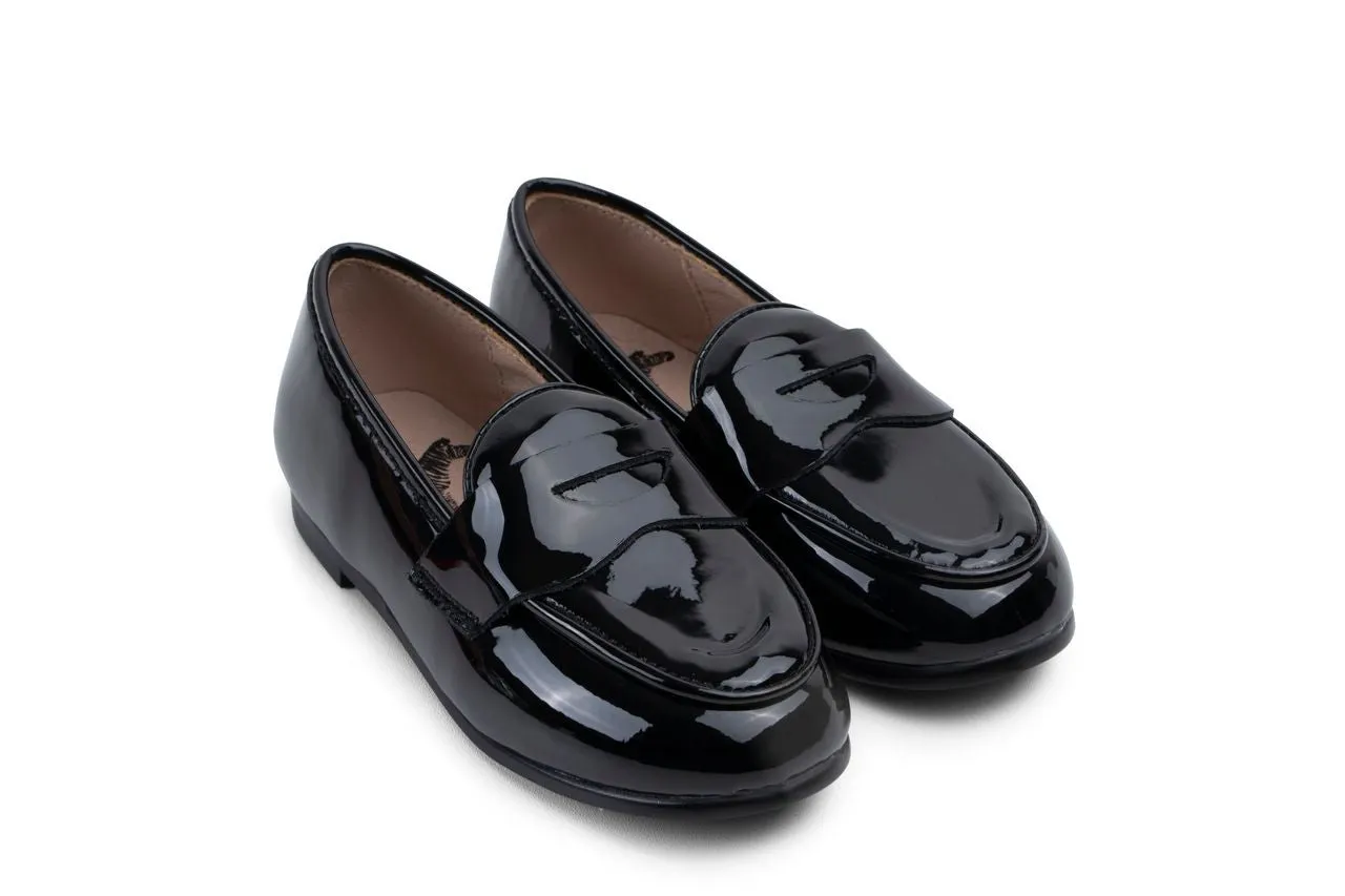 Patent Black Penny Loafer with Hard Sole