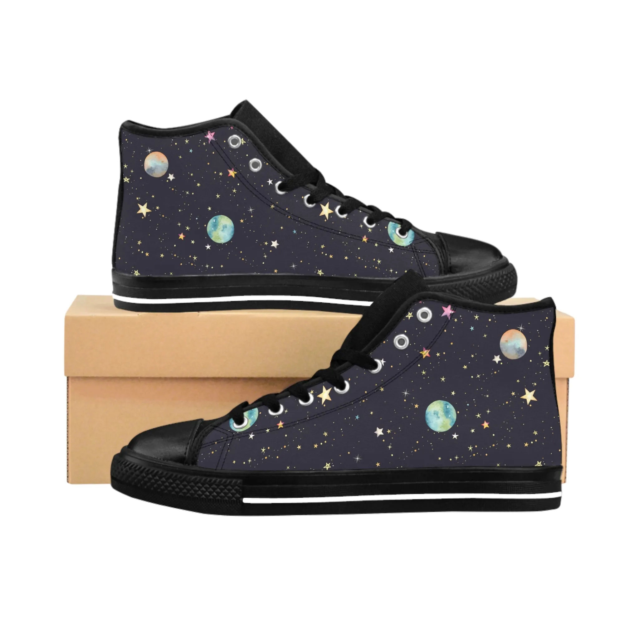 Planet Starry Sky Men's Classic Sneakers