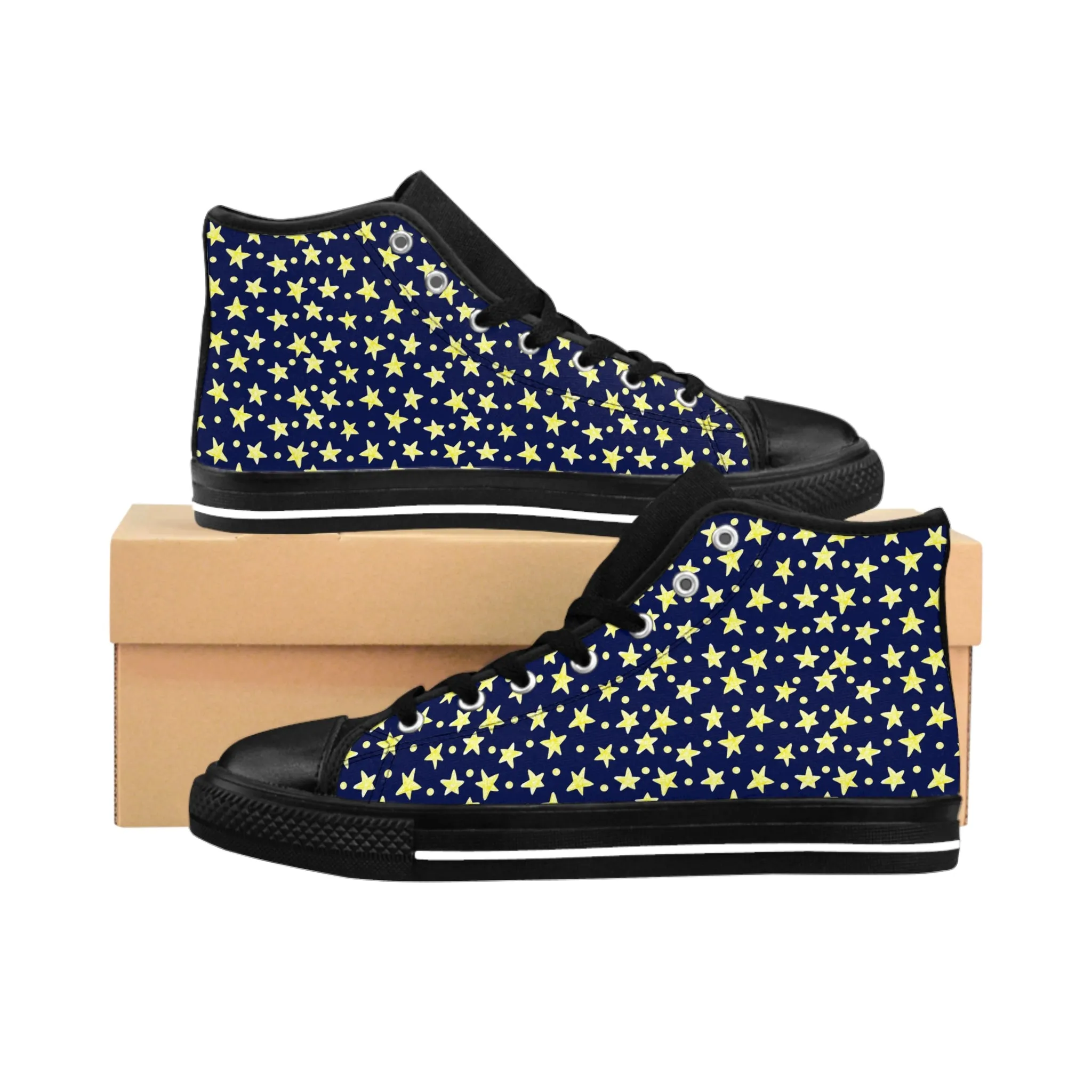 Starry Blue Night Sky Men's Classic Sneakers