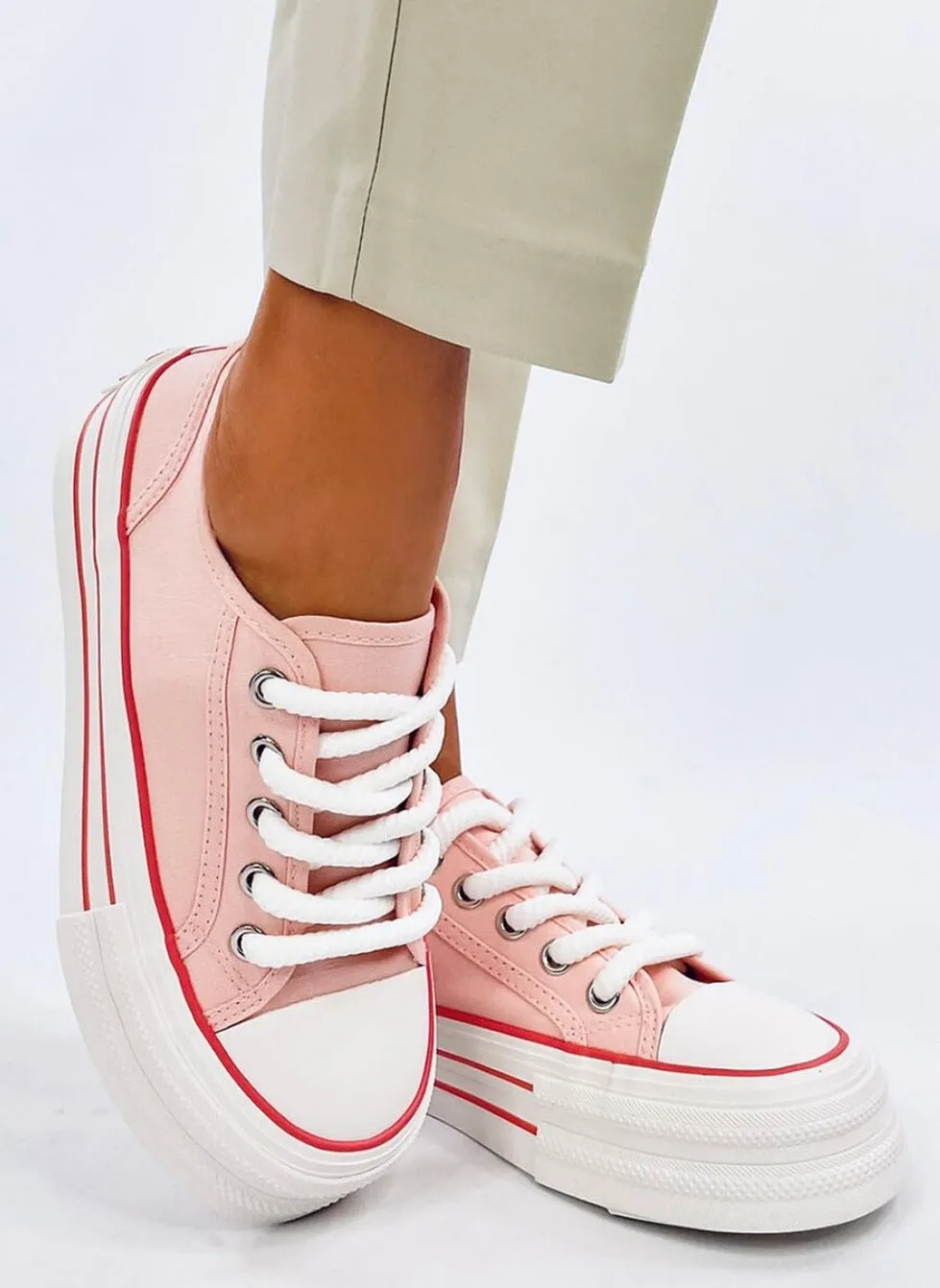 TEEK - Pink Platform Classic Sneakers