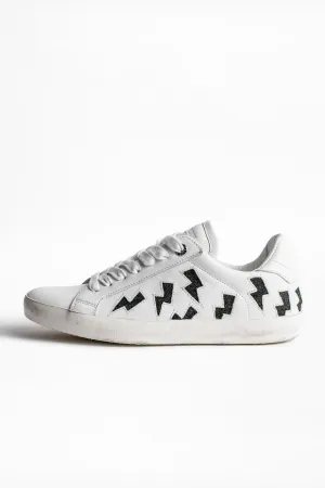 Zadig & Voltaire - Zadig Flash Lurex Sneakers in Blanc